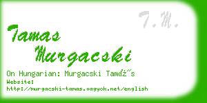 tamas murgacski business card